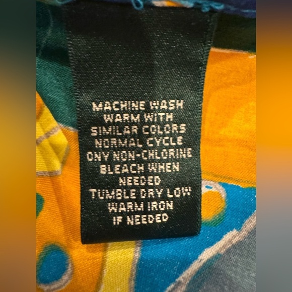 Ralph Lauren Colorful Abstract Artsy Bohemian Cotton Blouse Size Petite Small - Picture 7 of 9